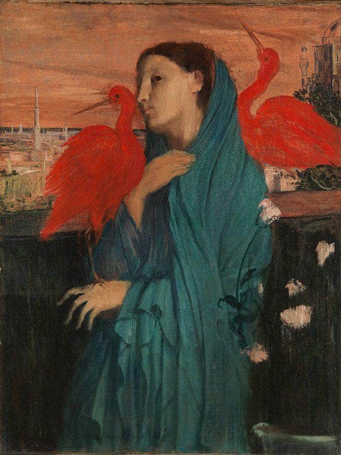 Young Woman With Ibis By Edgar Degas Fine Art Print