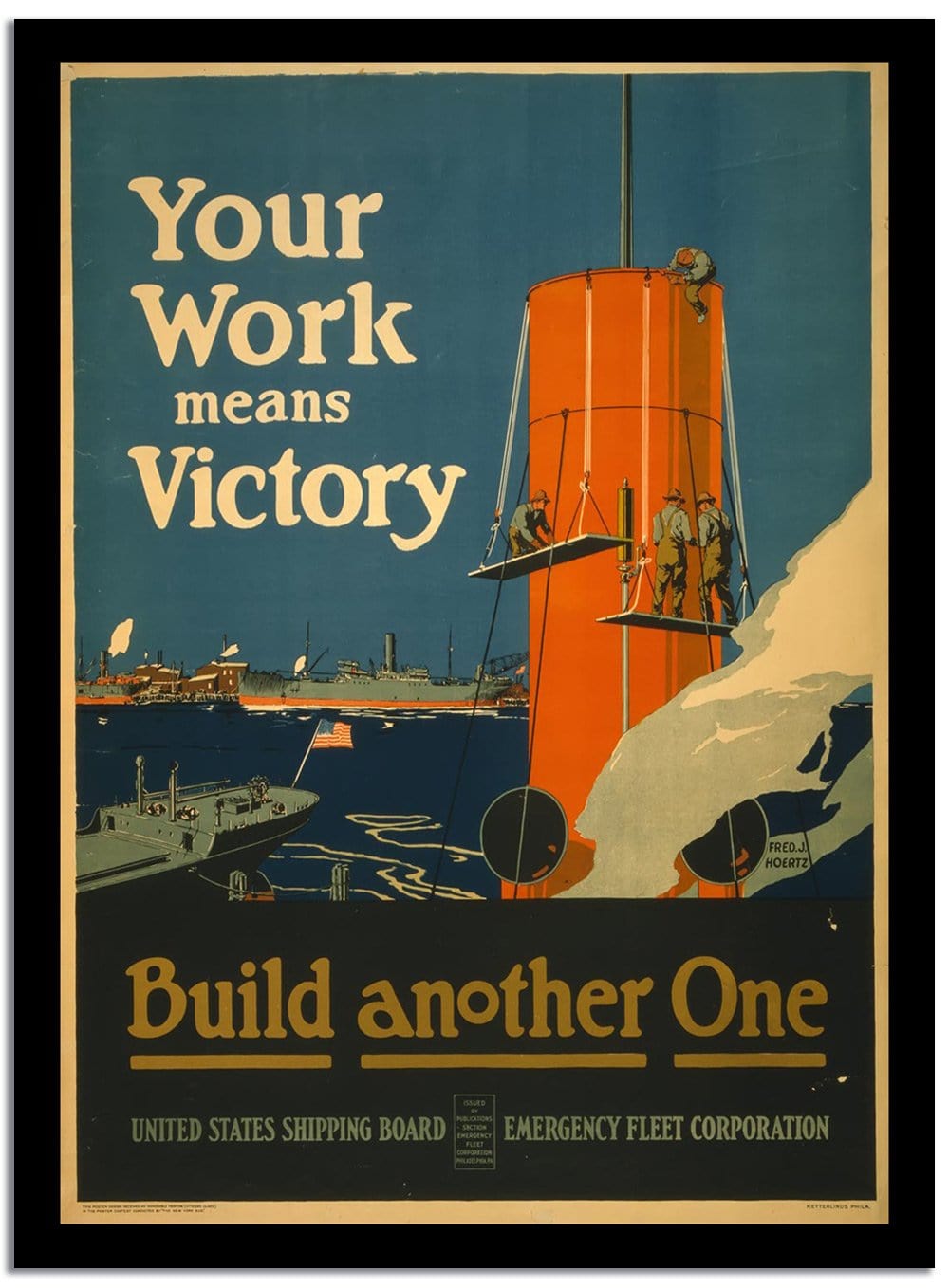 Your Work Means Victory  Vintage Poster Fine Art Print