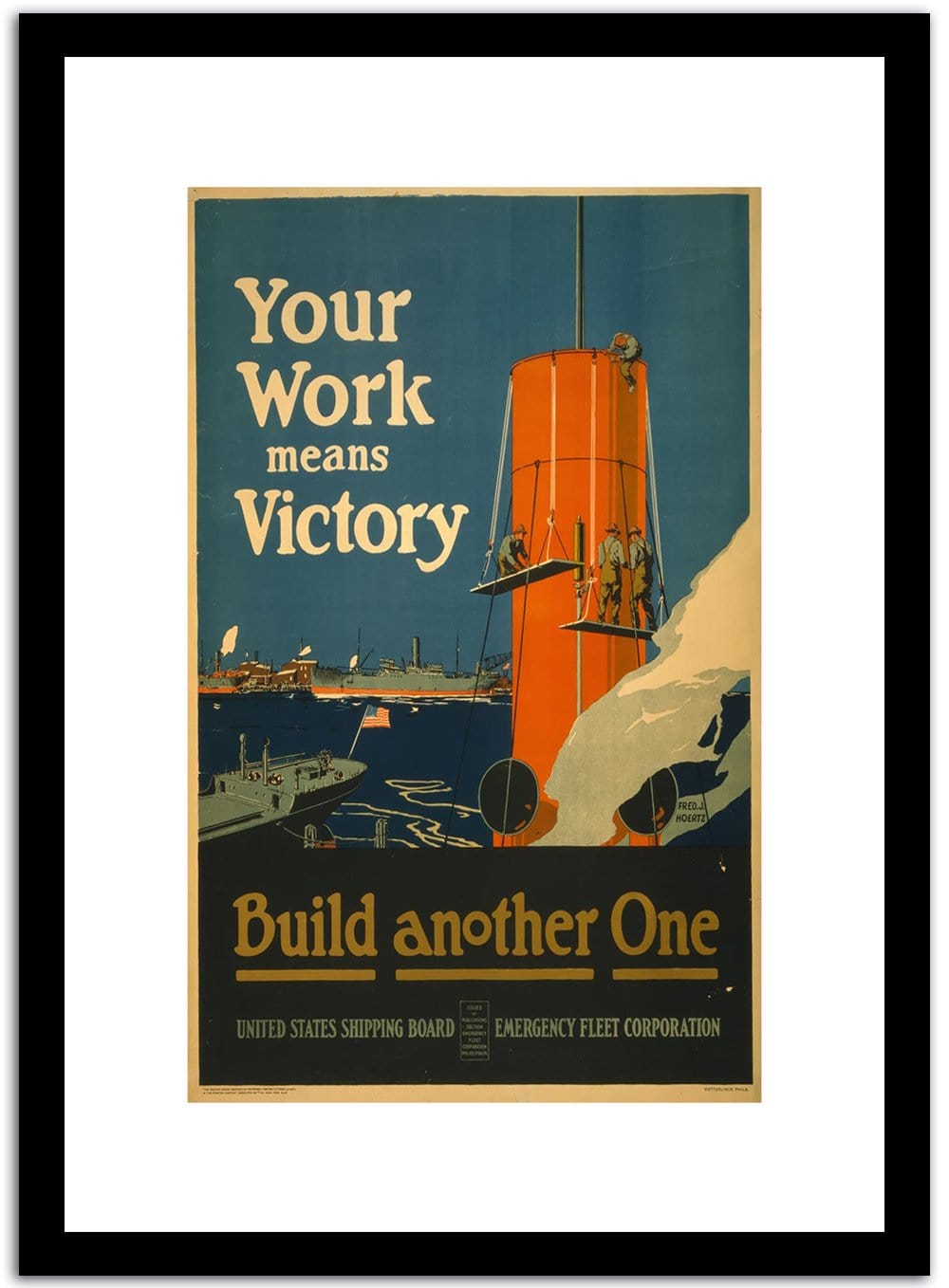 Your Work Means Victory  Vintage Poster Fine Art Print
