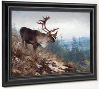 Yukon King Caribou By Carl Rungius Fine Art Print