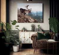Yukon King Caribou By Carl Rungius Fine Art Print