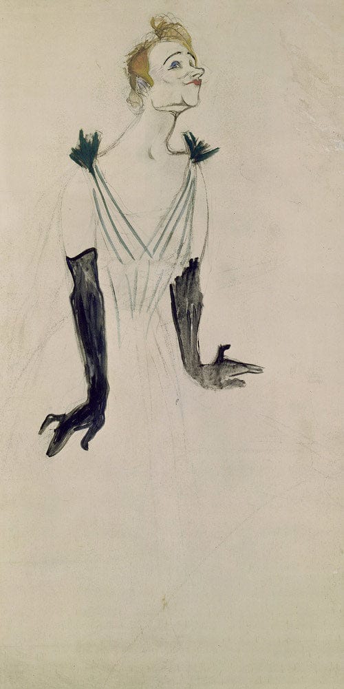 Yvette Guilbert (1865 1944) By Henri Marie Raymond De Toulouse Lautrec Monfa Fine Art Print