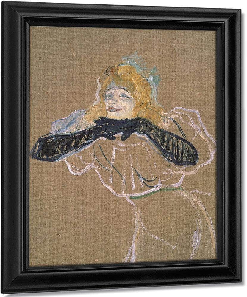 Yvette Guilbert (1867 1944) Singing 'Linger, Longer, Loo' By Henri Marie Raymond De Toulouse Lautrec Monfa Fine Art Print