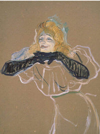 Yvette Guilbert (1867 1944) Singing 'Linger, Longer, Loo' By Henri Marie Raymond De Toulouse Lautrec Monfa Fine Art Print