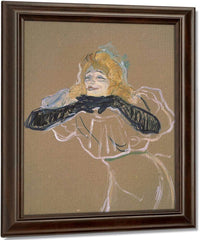 Yvette Guilbert (1867 1944) Singing 'Linger, Longer, Loo' By Henri Marie Raymond De Toulouse Lautrec Monfa Fine Art Print