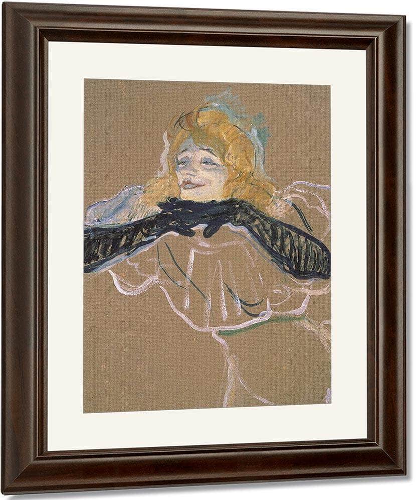 Yvette Guilbert (1867 1944) Singing 'Linger, Longer, Loo' By Henri Marie Raymond De Toulouse Lautrec Monfa Fine Art Print