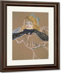 Yvette Guilbert (1867 1944) Singing 'Linger, Longer, Loo' By Henri Marie Raymond De Toulouse Lautrec Monfa Fine Art Print