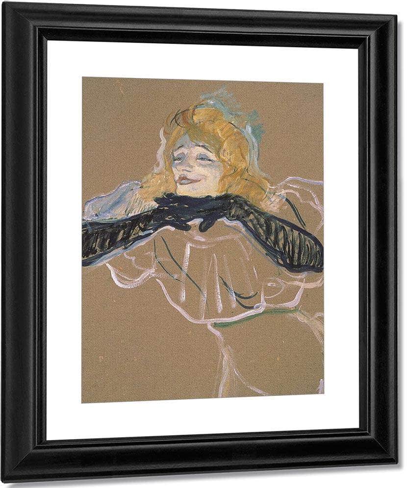 Yvette Guilbert (1867 1944) Singing 'Linger, Longer, Loo' By Henri Marie Raymond De Toulouse Lautrec Monfa Fine Art Print