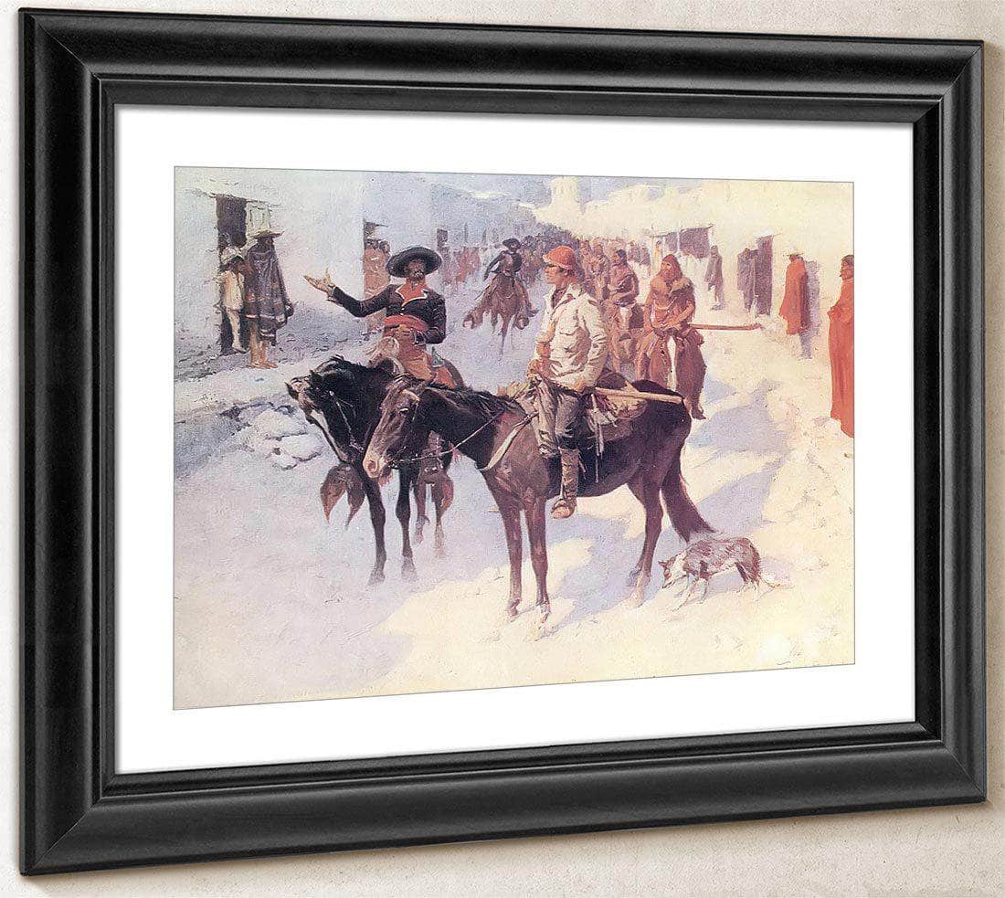 Zebulon Pike Entering Santa Fe By Frederic Remington Fine Art Print