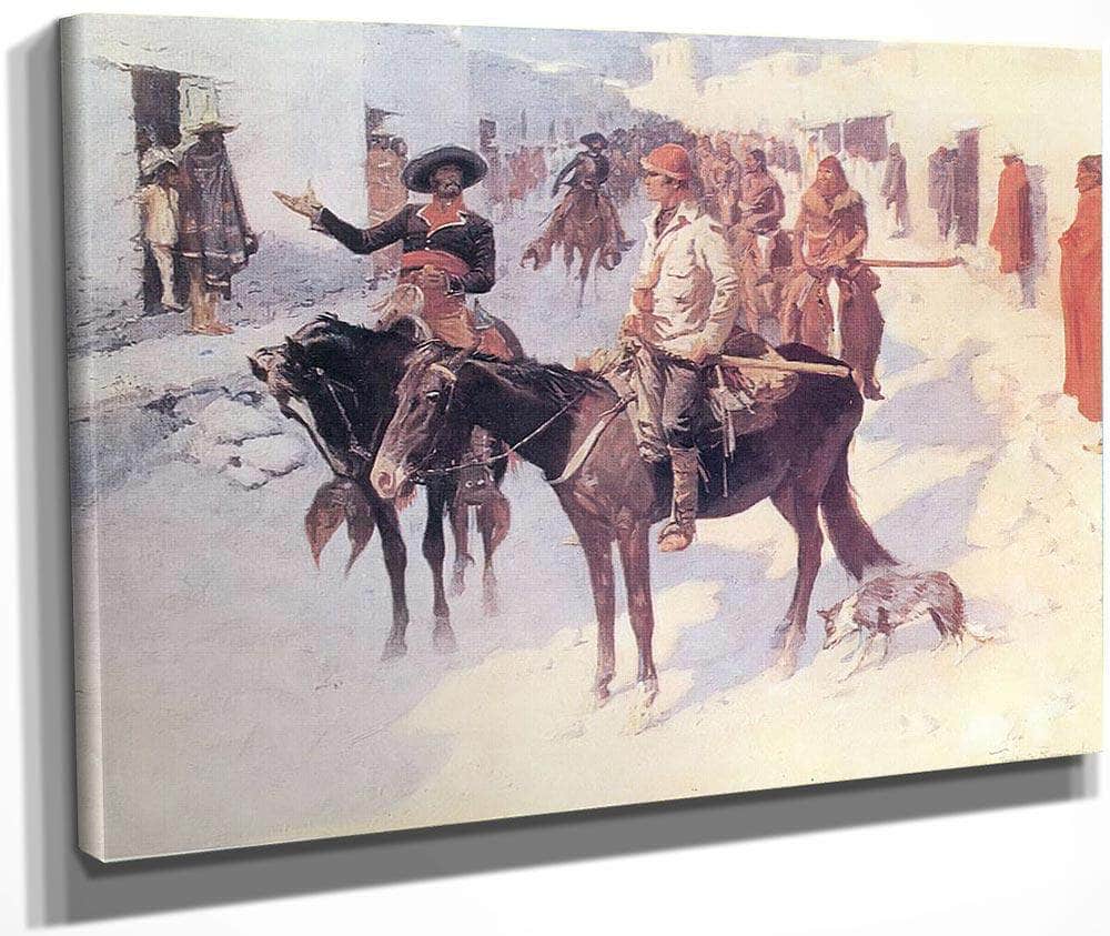 Zebulon Pike Entering Santa Fe By Frederic Remington Fine Art Print
