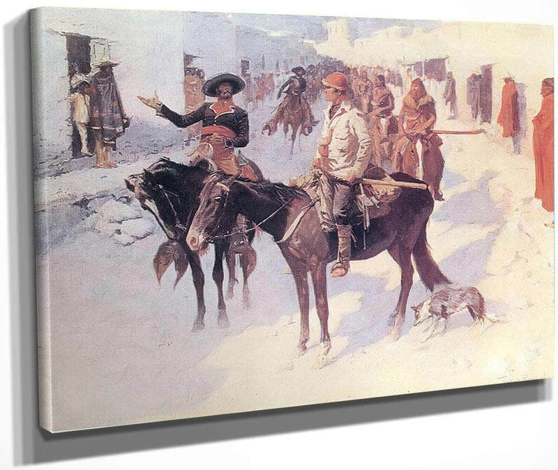 Zebulon Pike Entering Santa Fe By Frederic Remington Fine Art Print