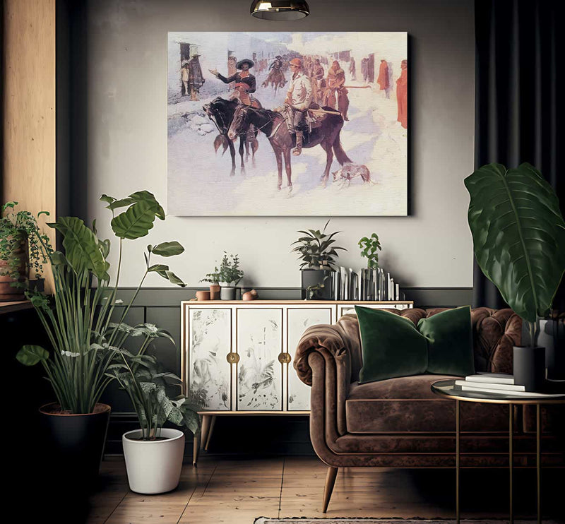 Zebulon Pike Entering Santa Fe By Frederic Remington Fine Art Print