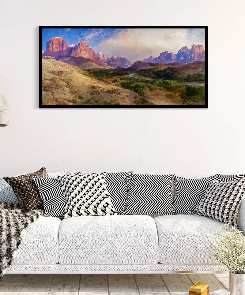 Zion Valley, South Utah Painting Thomas Moran Canvas Art Fine Art Print