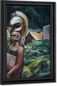 Zunoqua Of By The By Cat By Village By Emily Carr Fine Art Print