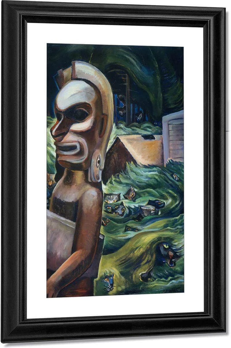 Zunoqua Of By The By Cat By Village By Emily Carr Fine Art Print