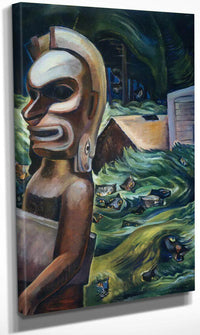 Zunoqua Of By The By Cat By Village By Emily Carr Fine Art Print