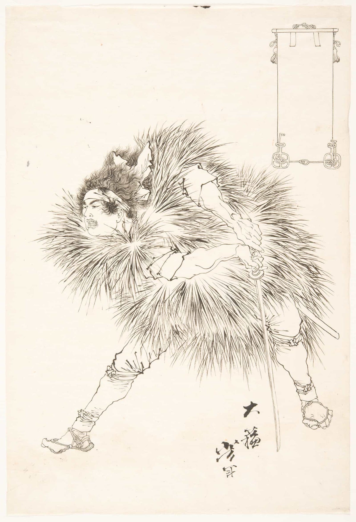 Finished Drawing Of A Warrior by Tsukioka Yoshitoshi