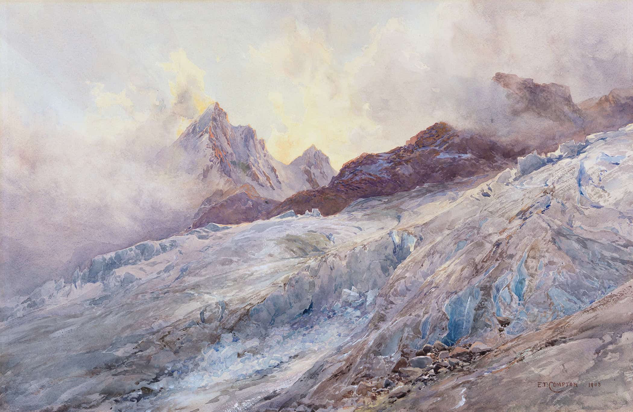 Finsteraarhorn by Edward Theodore Compton