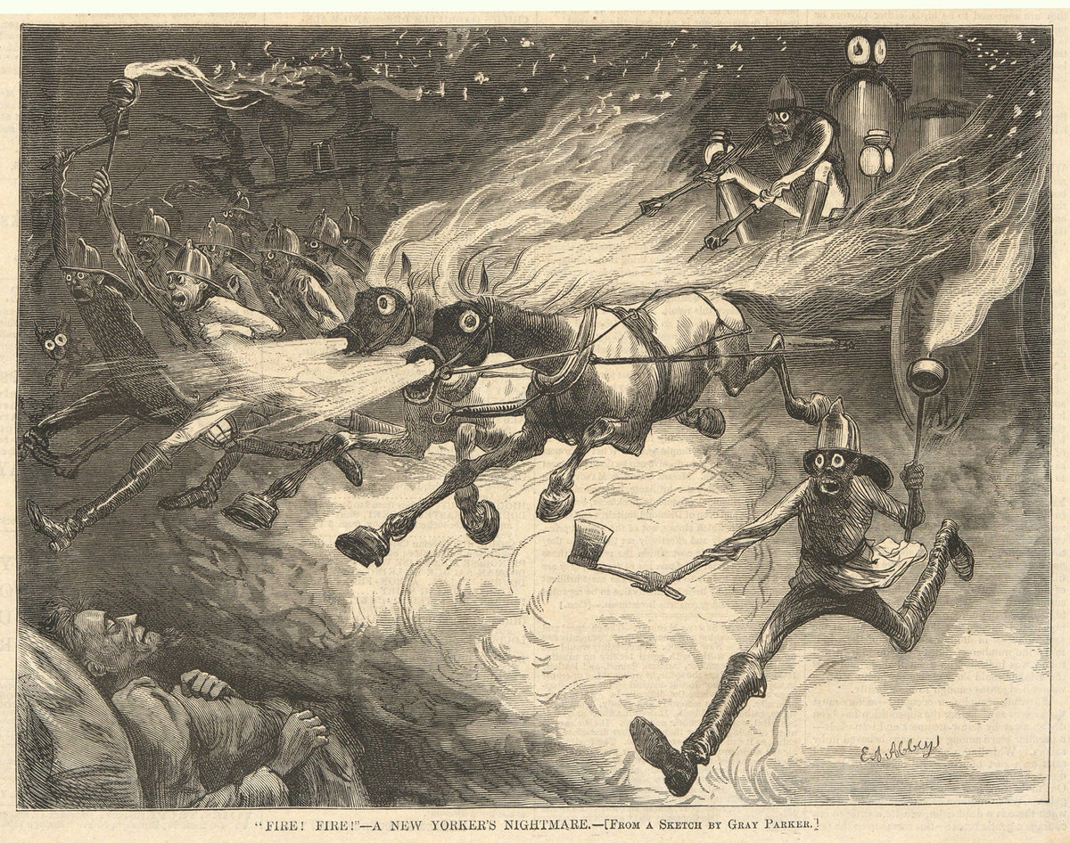 Fire Fire A New Yorkers Nightmare by Edwin Austin Abbey