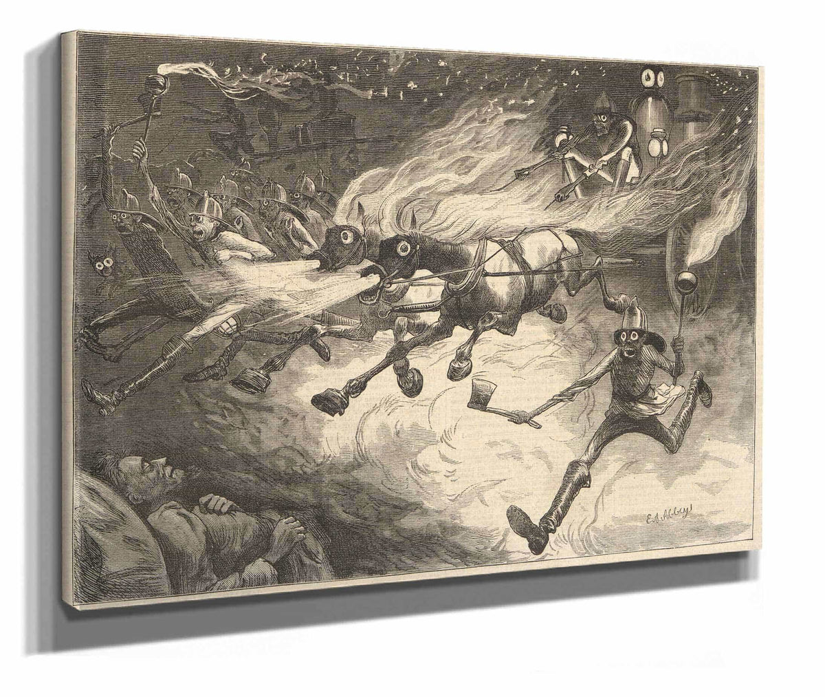 Fire Fire A New Yorkers Nightmare by Edwin Austin Abbey