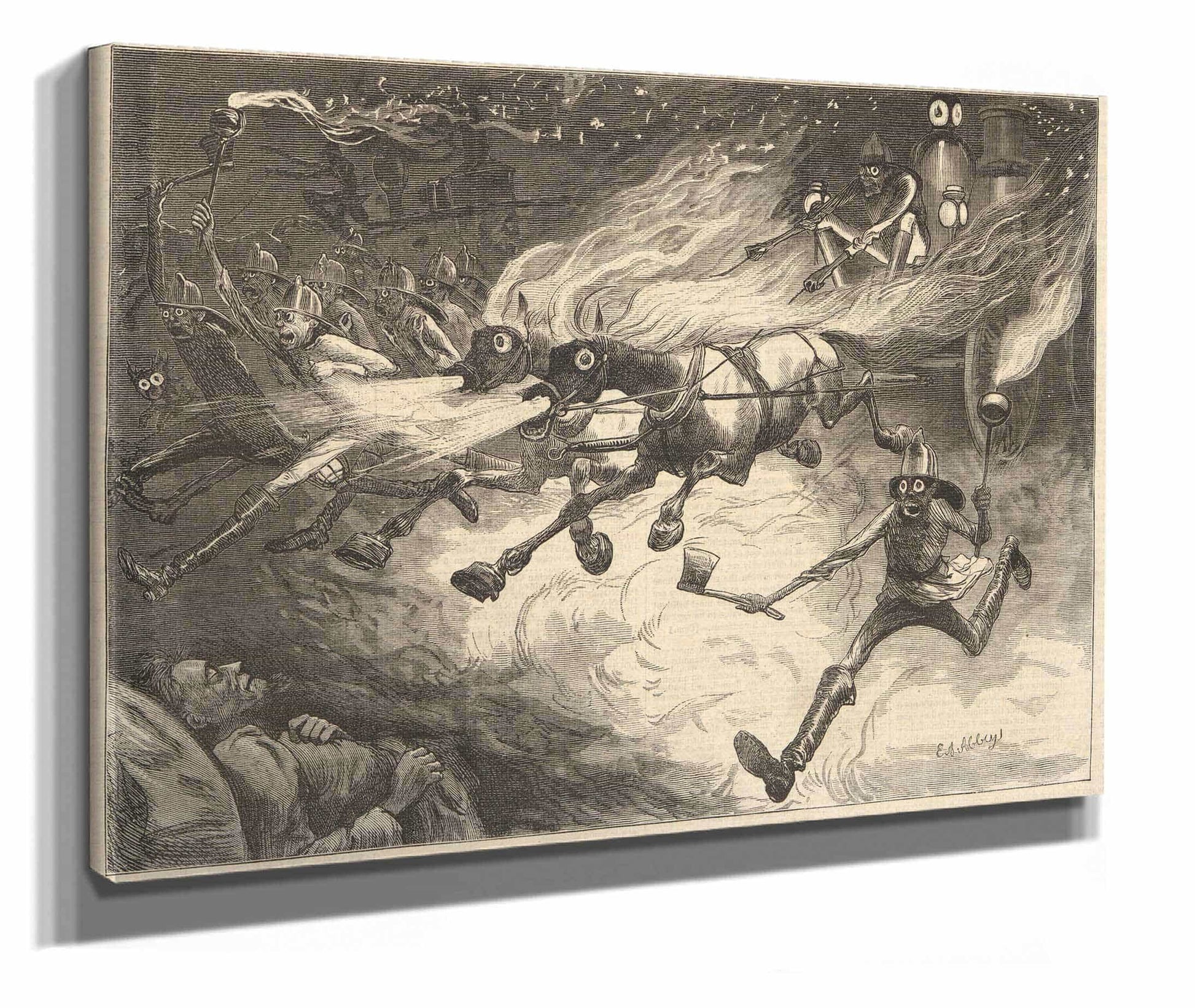 Fire Fire A New Yorkers Nightmare by Edwin Austin Abbey