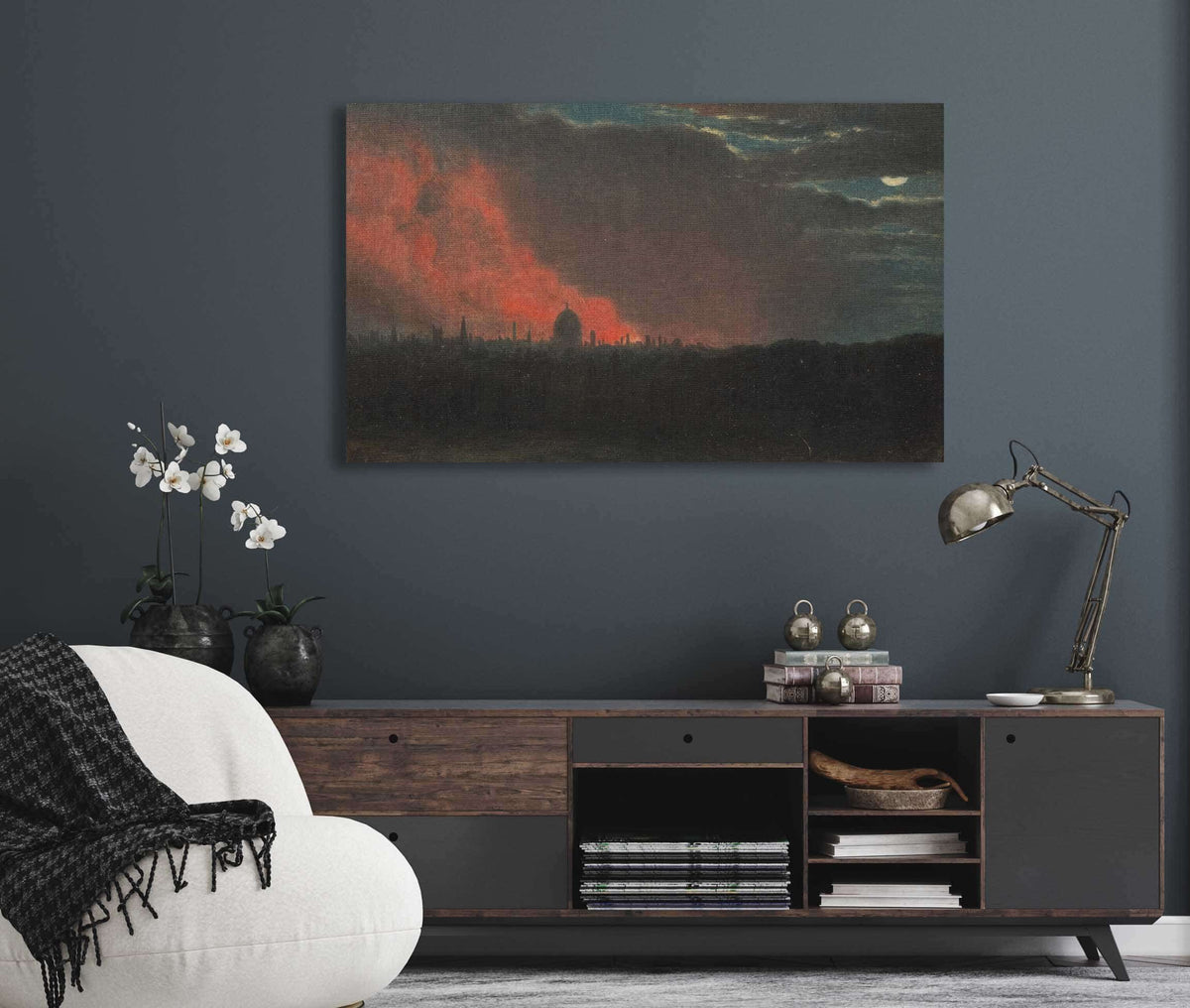 Fire In London Seen From Hampstead by John Constable