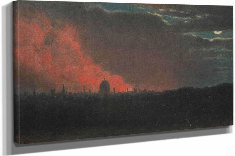 Fire In London Seen From Hampstead by John Constable