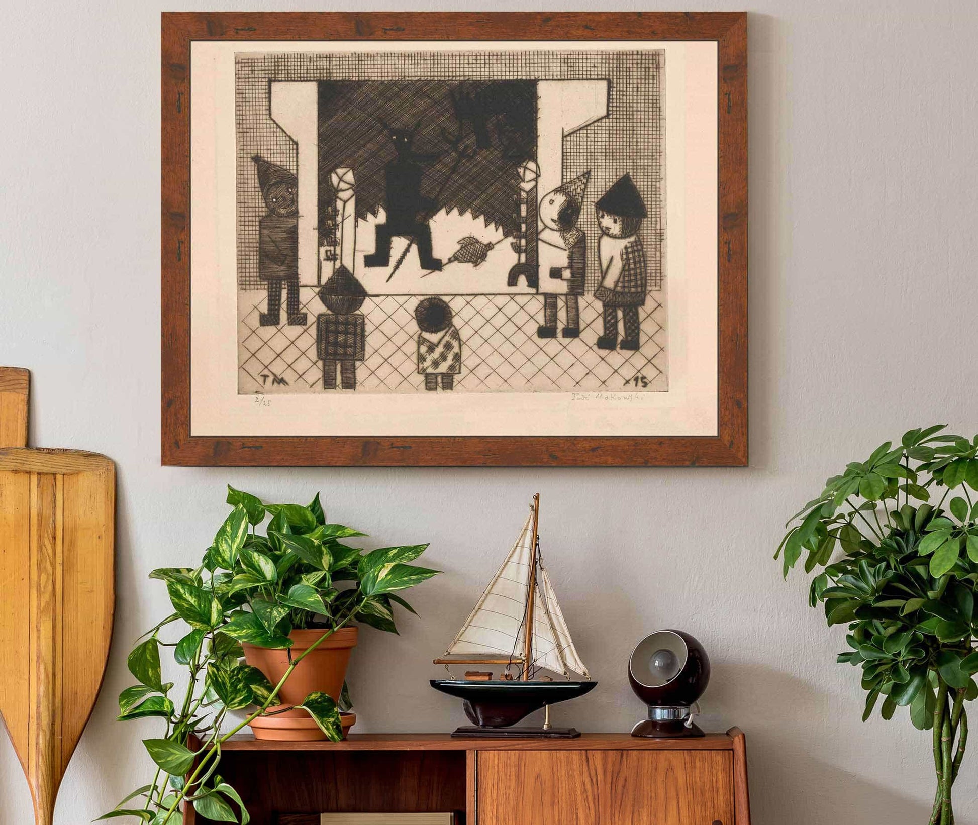 Fireplace by Tadeusz Makowski