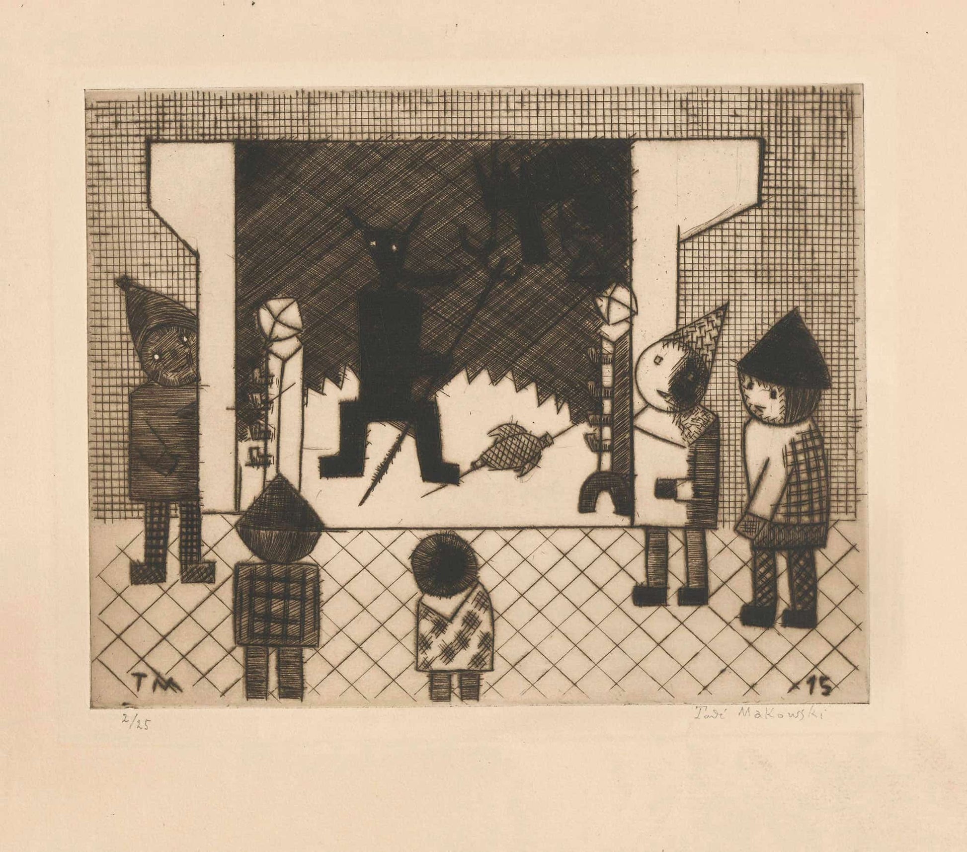 Fireplace by Tadeusz Makowski