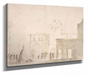 Fireworks In A Piazza  by Guercino