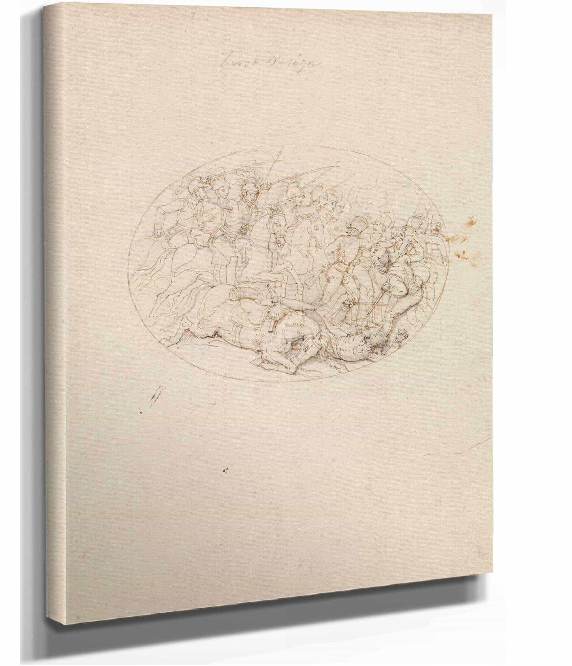 First Design Of A Battle Scene by Robert Smirke