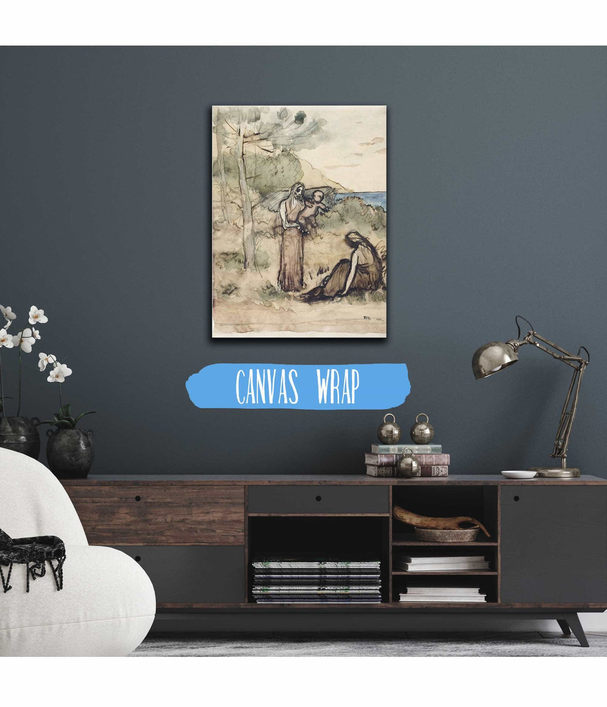 Fishermans Family   by Pierre Puvis De Chavannes