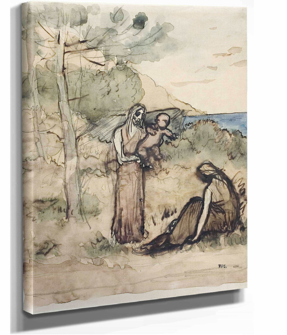 Fishermans Family   by Pierre Puvis De Chavannes