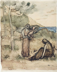 Fishermans Family   by Pierre Puvis De Chavannes