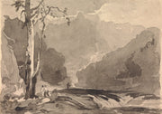 Fishermen At A Mountain Stream by Thomas Sully