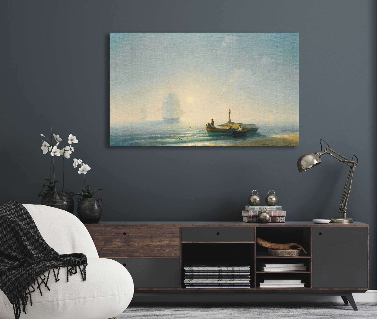 Fishermen At Dawn Naples by Ivan Konstantinovich Aivazovsky