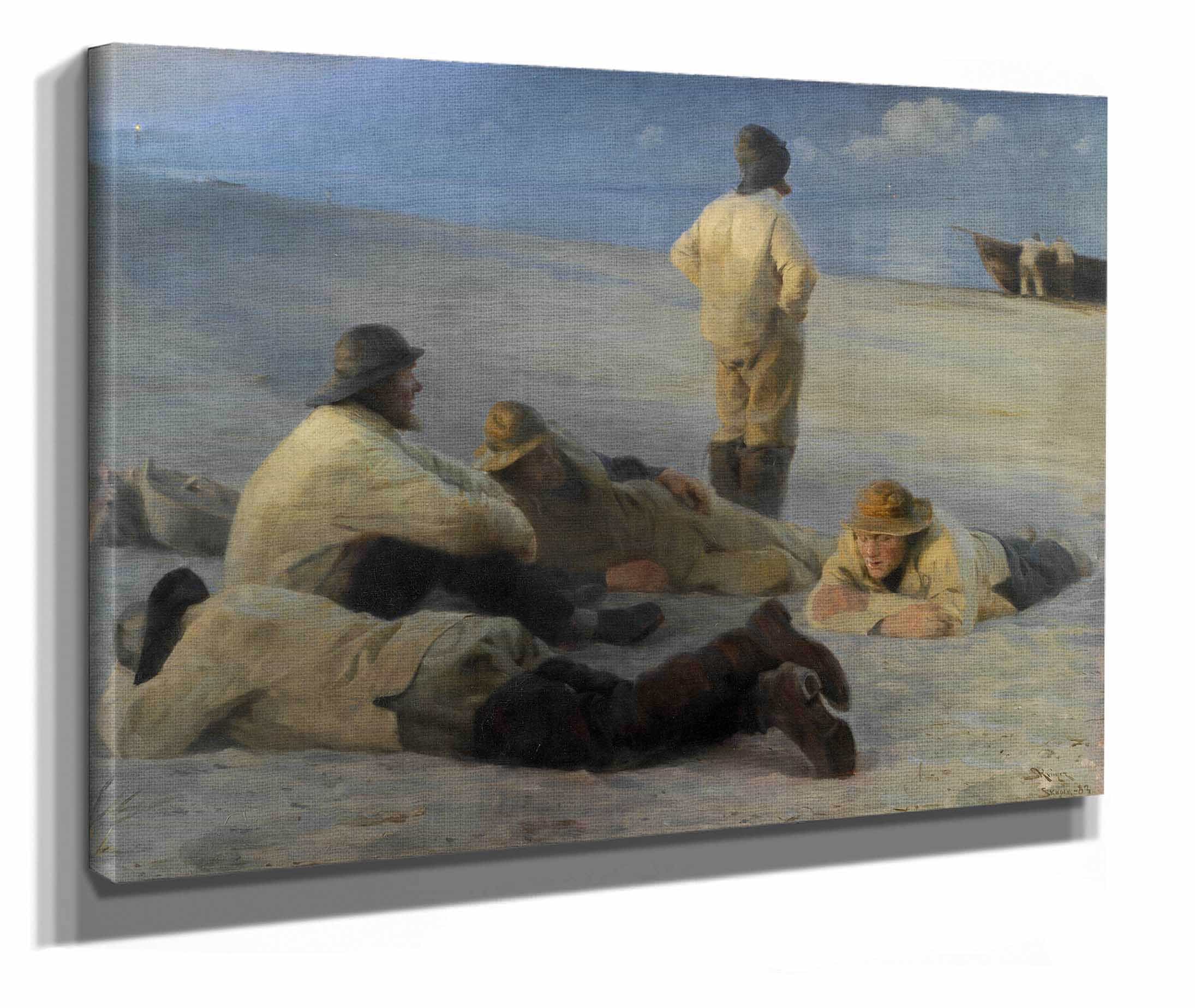 Fishermen At Skagen Beach by Peder Severin Kroyer