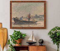 Fishermen Drawing A Net by David Cox