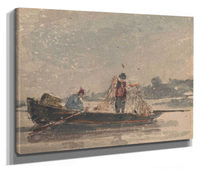 Fishermen Drawing A Net by David Cox