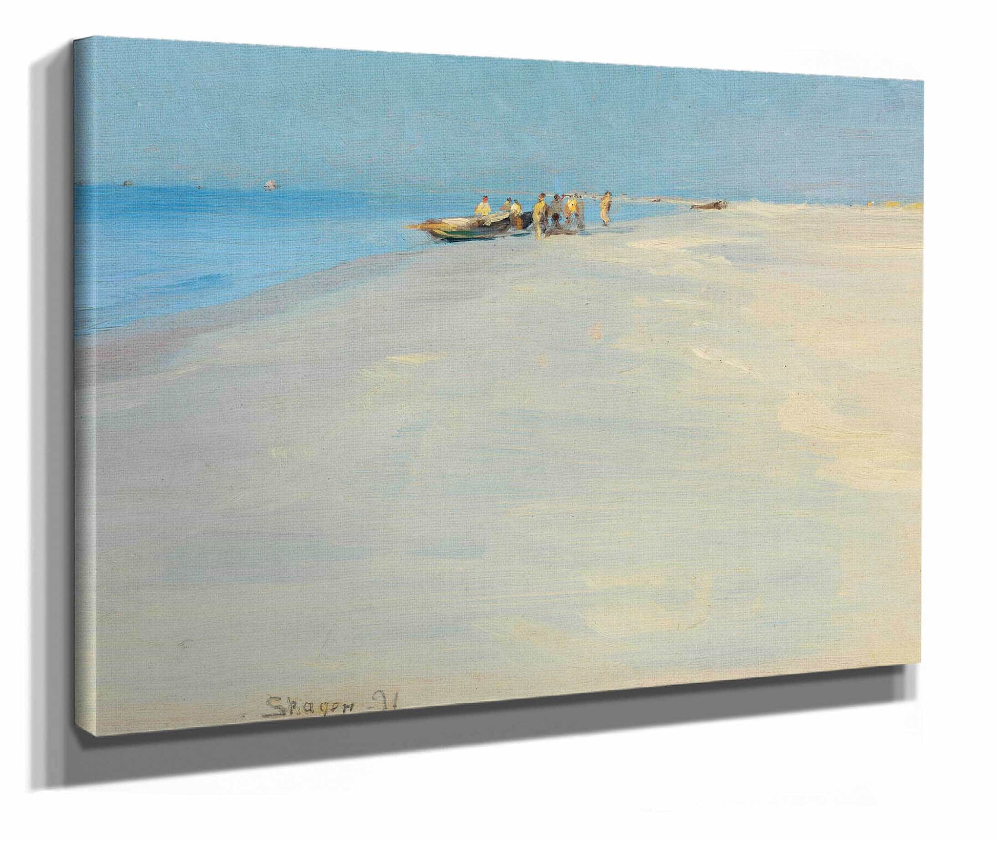 Fishermen On The Beach At Skagen by Peder Severin Kroyer