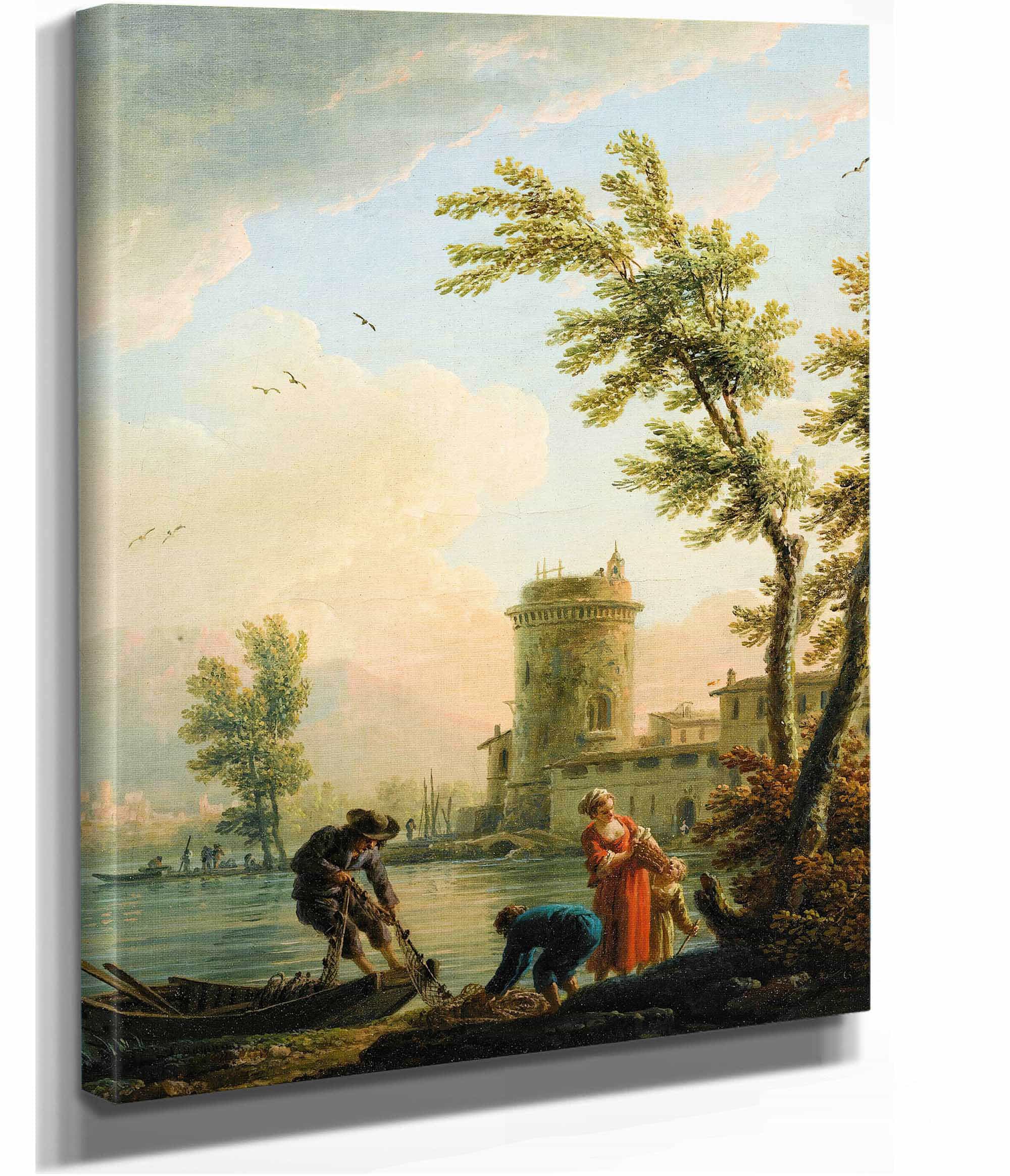 Fishers At Sunrise by Claude Joseph Vernet