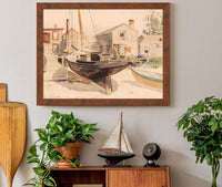 Fishhouses Swampscott by Childe Hassam