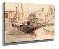 Fishhouses Swampscott by Childe Hassam