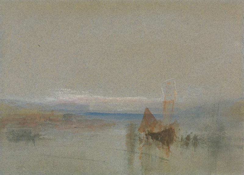 Fishing Boats Becalmed Off Le Havre by Joseph Mallord William Turner
