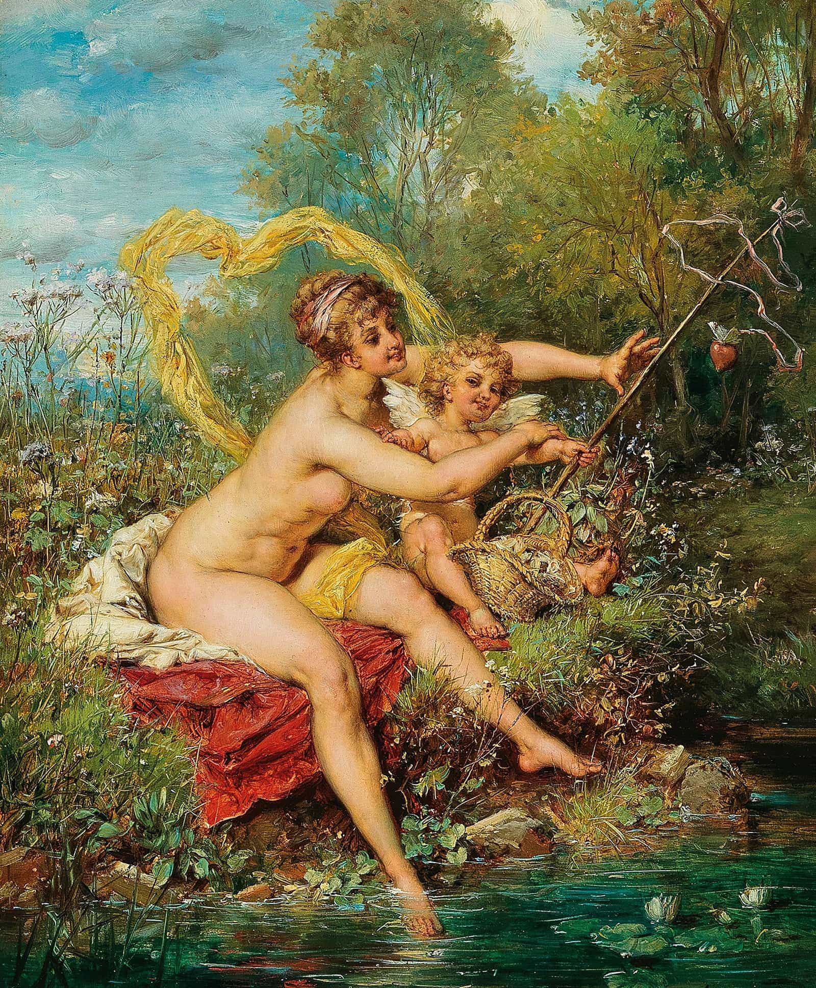 Fishing by Hans Zatzka