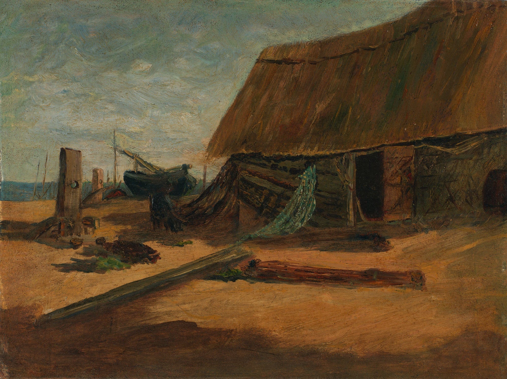Fishing Shacks by Edward Mitchell Bannister