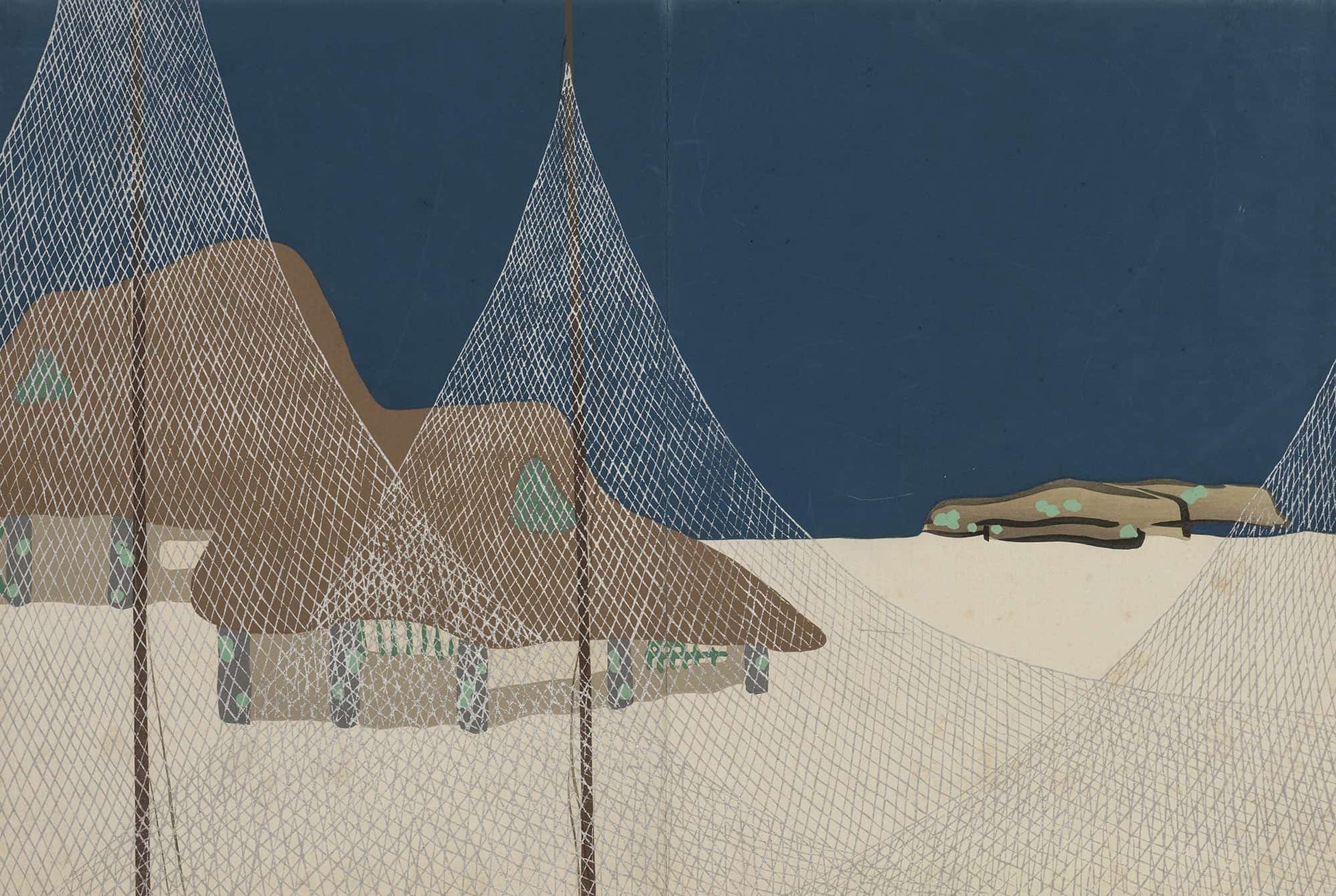 Fishing Village Ryoson by Kamisaka Sekka