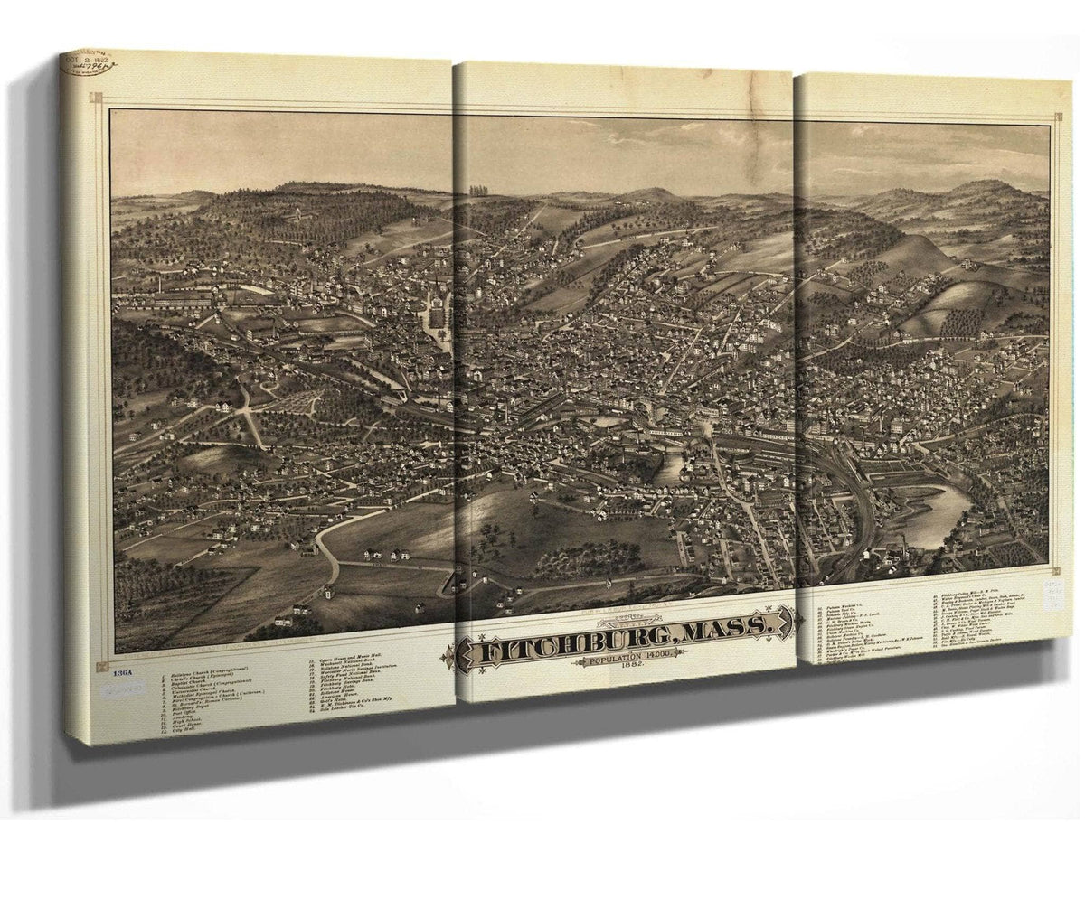 Fitchburg Mass 1882  State Of Massachusetts