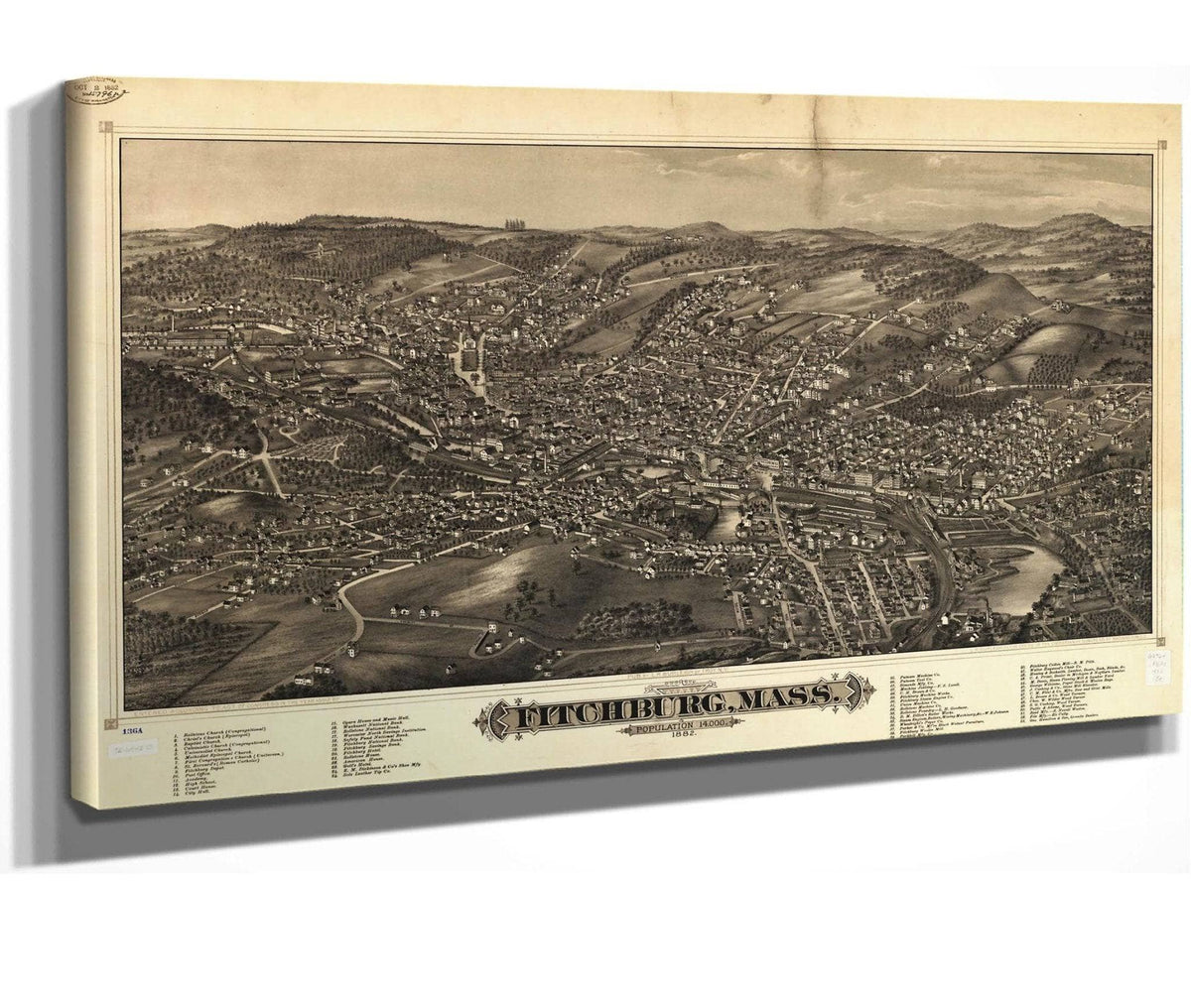 Fitchburg Mass 1882  State Of Massachusetts