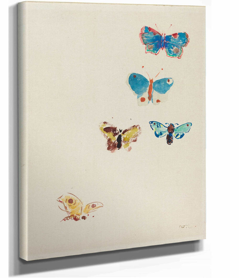 Five Butterflies by Odilon Redon